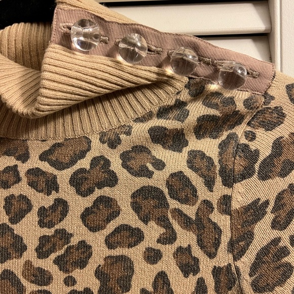 Vintage BETSEY JOHNSON Leopard Sweater Dress Small - Picture 2 of 3